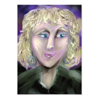 The Quiet Observer Expressive Feminine Portrait Foto Afdruk