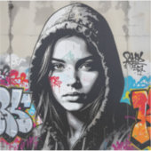 The Quiet Observer - Vierkante Vinyl Sticker (Voorkant)