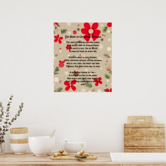 The Quiet of Christmas Morning Poster (Keuken)