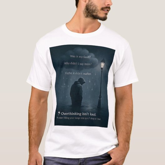 The Quiet Spiral – Realistic Overthinking Tee T-shirt (Voorkant)