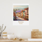 The Quiet Village Provence in Watercolor  Poster (Keuken)