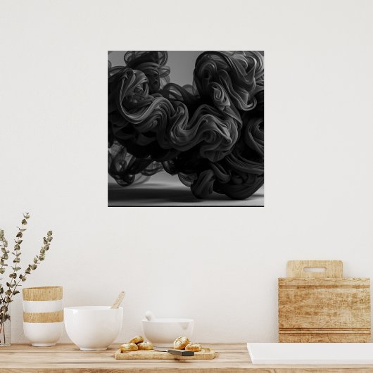 The Quintessential Cloud of Black Smoke on a Wall Poster (Keuken)
