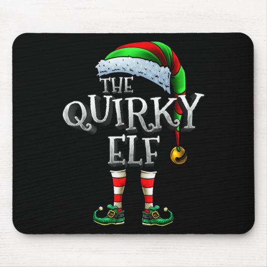 The Quirky Elf Shirt Matching Family Quirky Christ Muismat (Voorkant)