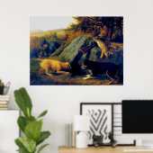 The Rabbit Hunters Thomas Hewes Hinckley 1850 Poster (Thuiskantoor)