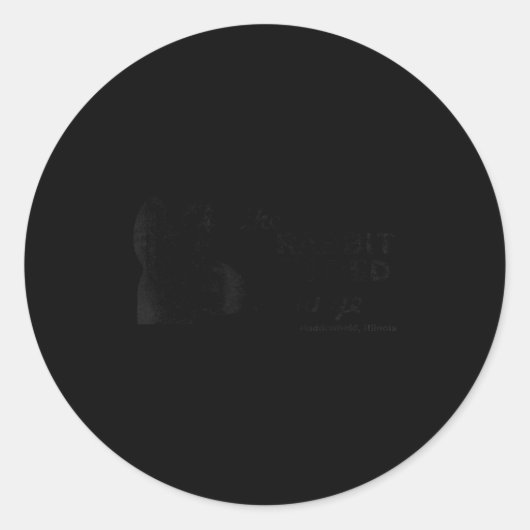 The Rabbit In Red Lounge Halloween  Ronde Sticker (Voorkant)