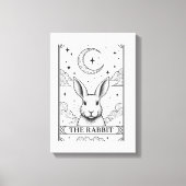 The Rabbit | Mystical Moon Tarot Card Illustration Canvas Afdruk (Voorkant)