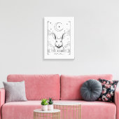 The Rabbit | Mystical Moon Tarot Card Illustration Canvas Afdruk (Insitu (Woonkamer))