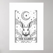 The Rabbit | Mystical Moon Tarot Card Illustration Poster (Voorkant)