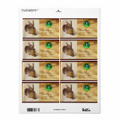 The RABBIT ( Young Hare ) Monogram Green Jade Etiket (Full Sheet)