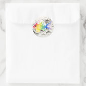 The rainbow fish   ronde sticker (Tas)