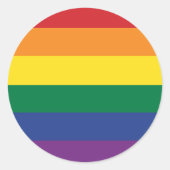 The Rainbow Flag Ronde Sticker (Voorkant)