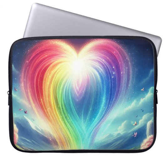 The Rainbow of Love All Over Us Electronics Bag Laptop Sleeve (Voorkant)