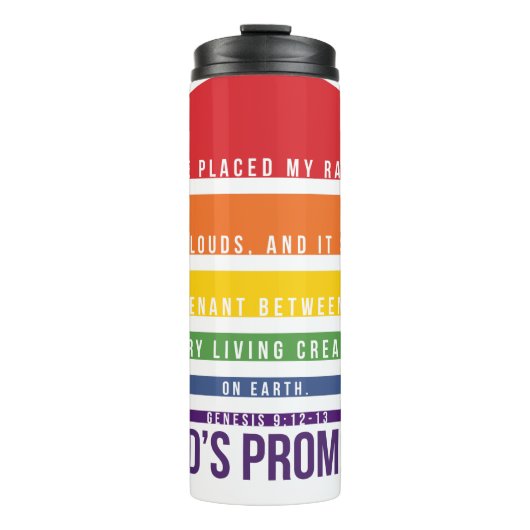 The Rainbow Truth God's Promise Thermal Tumbler Thermosbeker (Voorkant)