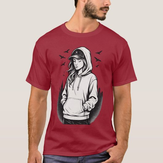 The Raven and the Heart of Light T-shirt (Voorkant)