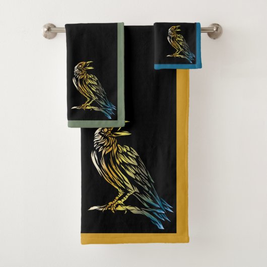 The Raven Bath Towel Set Bad Handdoek (Insitu)