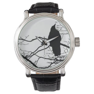 The Raven - Dichter op een boomtak Horloge