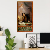 "The Raven" Edgar Allan Poe ~ Henry Ludlowe 1908 Poster (Thuiskantoor)