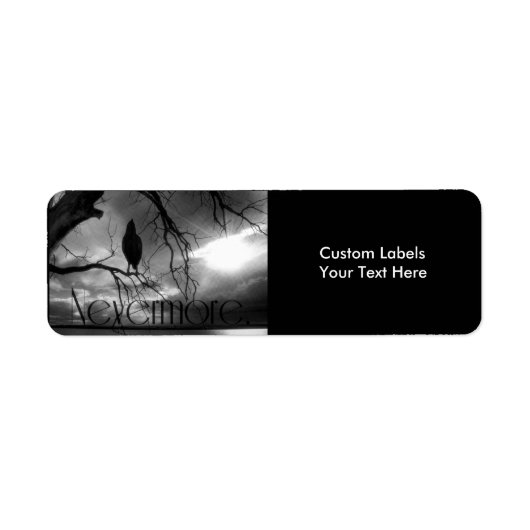 The Raven Labels - Nevermore Sunbeams Tree B&W (Voorkant)