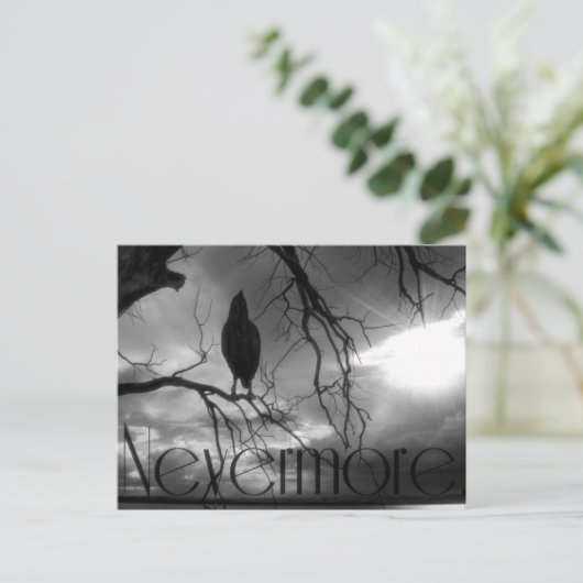 The Raven - Nevermore Sunbeams & Tree Briefkaart (Staand voorkant)