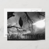 The Raven - Nevermore Sunbeams & Tree Briefkaart (Voorkant / Achterkant)