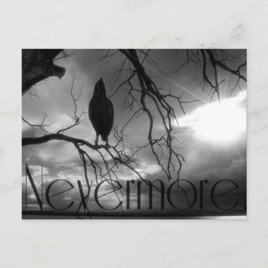 The Raven - Nevermore Sunbeams & Tree Briefkaart (Voorkant)