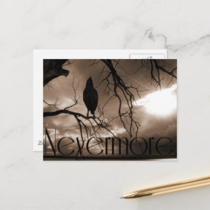 The Raven - Nevermore Sunbeams & Tree Briefkaart