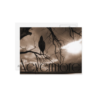 The Raven - Nevermore Sunbeams & Tree Briefkaart