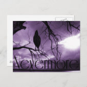 The Raven - Nevermore Sunbeams & Tree Briefkaart (Voorkant / Achterkant)