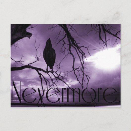 The Raven - Nevermore Sunbeams & Tree Briefkaart (Voorkant)