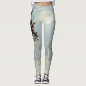The raven powered by Coffee Leggings (Voorkant)