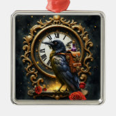 The Raven’s Clockwork Delivery  Metalen Ornament (Voorkant)