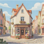 The Reading Corner - Square Vinyl  Sticker (Voorkant)