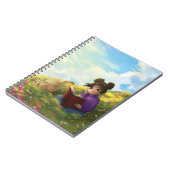 The Reading Girl and The Bored Cat Notebook Notitieboek (Linkerzijde)