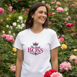 The Real Boss Dames Grafische T-shirt