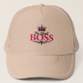 The Real Boss Women’s Stylish Trucker Hat,  Pet (Voorkant)