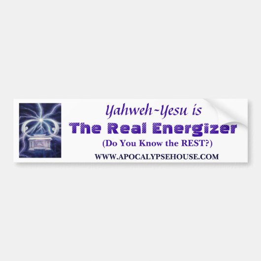 The Real Energizer, Yahweh-Yesu Bumpersticker (Voorkant)