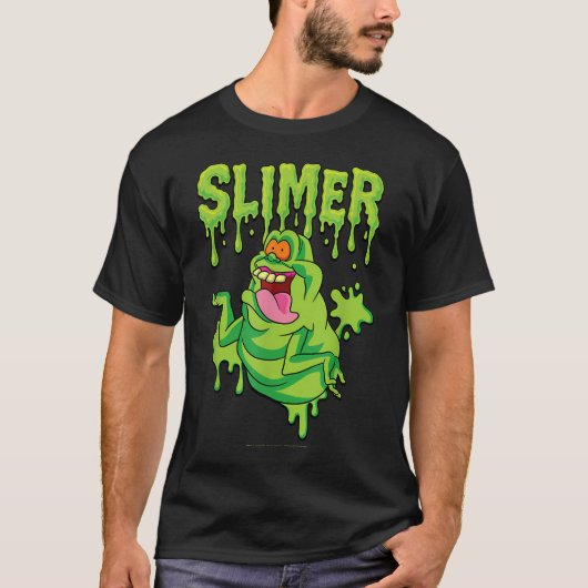 The Real Ghostbusters Ecto Green Slimer Retro T-shirt (Voorkant)