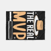 The Real Mvp Cricket  Fleece Deken (Voorkant (Horizontaal))