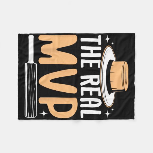 The Real Mvp Cricket Fleece Deken (Voorkant (Horizontaal))