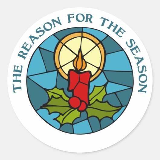 The Reason for the Season 3 Ronde Sticker (Voorkant)