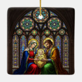 The Reason for the Season Nativity personalized Keramisch Ornament (Achterkant)
