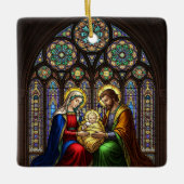 The Reason for the Season Nativity personalized Keramisch Ornament (Voorkant)