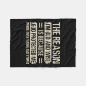 The Reason I'm Old And Wise Insrational Christian Fleece Deken (Voorkant (Horizontaal))