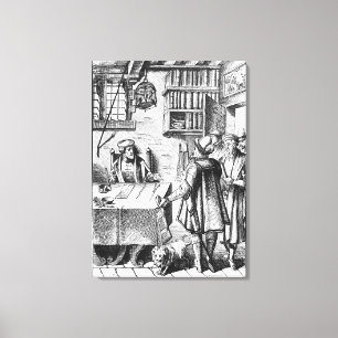 The Receiver of Taxes, na een houtsnip in Praxis Canvas Afdruk