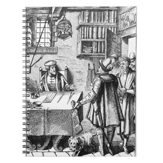 The Receiver of Taxes, na een houtsnip in Praxis Notitieboek (Voorkant)