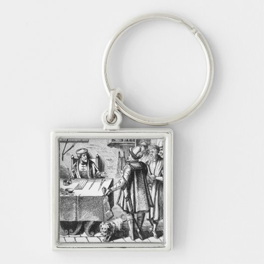 The Receiver of Taxes, na een houtsnip in Praxis Sleutelhanger (Voorkant)