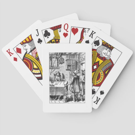 The Receiver of Taxes, na een houtsnip in Praxis Speelkaarten (Achterkant)