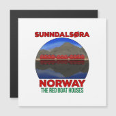 The Red Boat Houses Sunndalsøra Noorwegen (Voorkant / Achterkant)