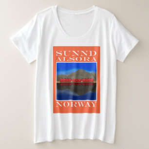 The Red Boat Houses Sunndalsøra Noorwegen Grote Maat T-shirt