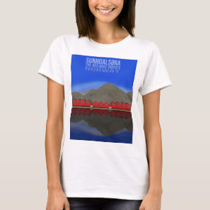 The Red Boat Houses Sunndalsøra Noorwegen T-shirt